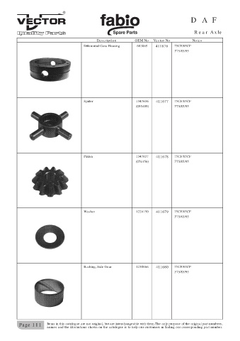 Spare parts cross-references