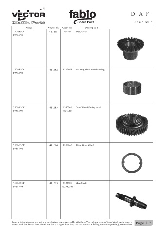 Spare parts cross-references