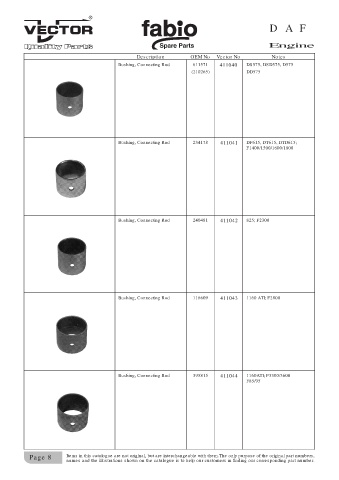 Spare parts cross-references