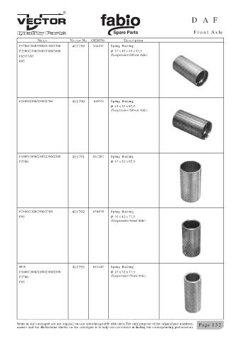 Spare parts cross-references