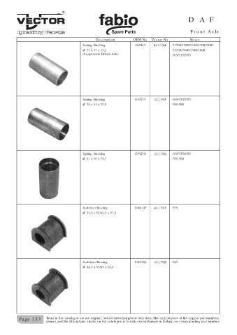 Spare parts cross-references