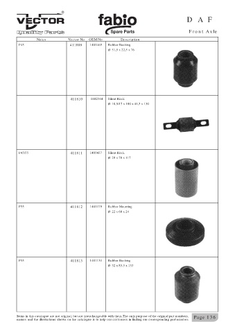 Spare parts cross-references