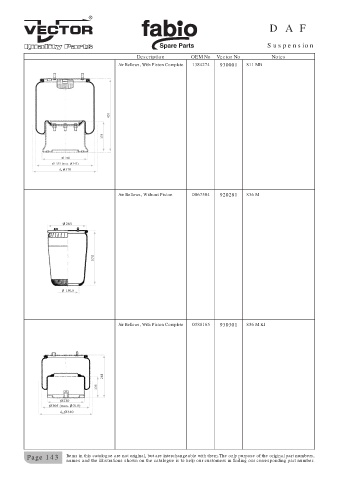 Spare parts cross-references