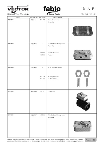 Spare parts cross-references