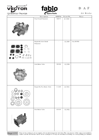 Spare parts cross-references