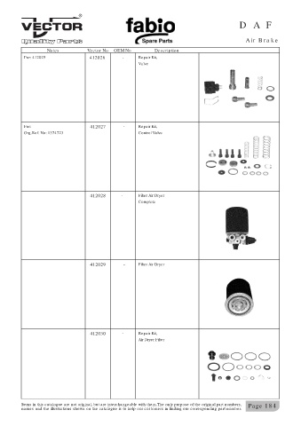 Spare parts cross-references