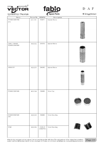 Spare parts cross-references