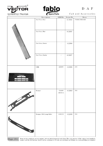 Spare parts cross-references