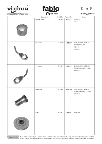 Spare parts cross-references