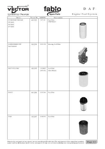 Spare parts cross-references