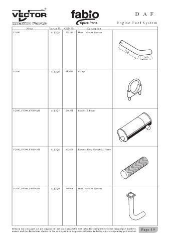 Spare parts cross-references