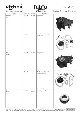 Spare parts cross-references