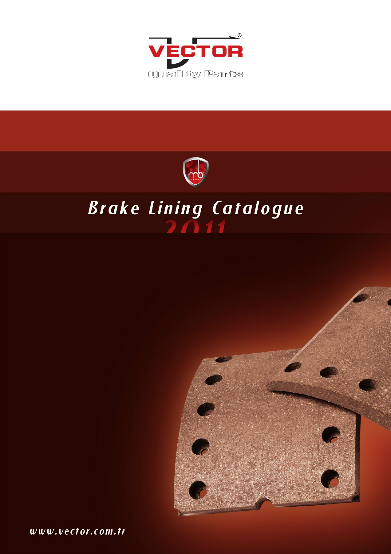 Catalog spare parts brake lining VECTOR for cars and trucks