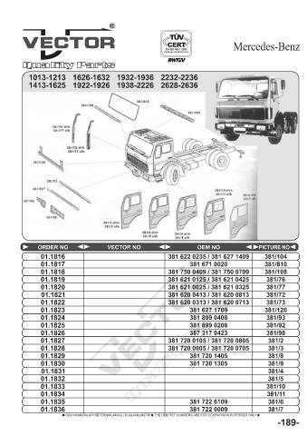 Spare parts cross-references