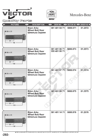 Spare parts cross-references