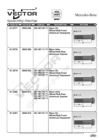 Spare parts cross-references