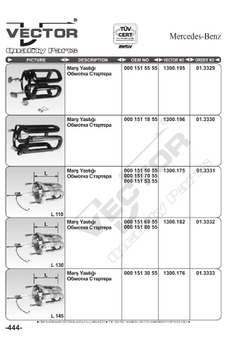 Spare parts cross-references