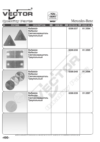 Spare parts cross-references