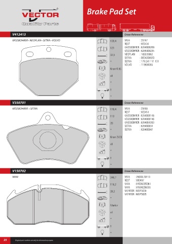 Spare parts cross-references