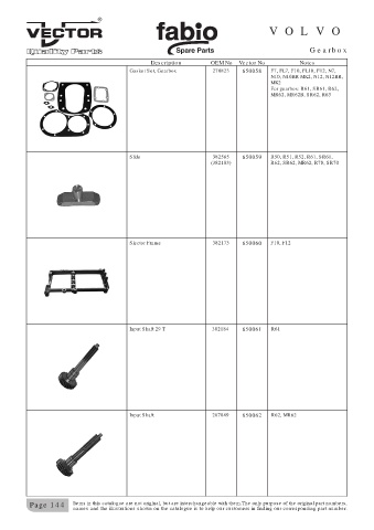 Spare parts cross-references