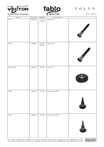 Spare parts cross-references