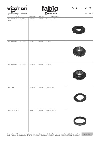 Spare parts cross-references