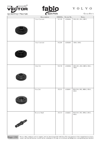 Spare parts cross-references