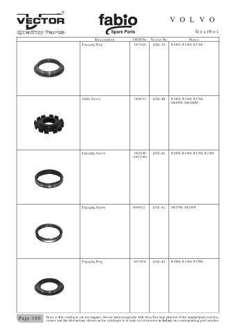 Spare parts cross-references