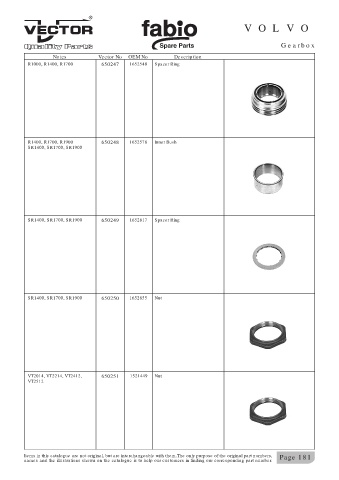 Spare parts cross-references