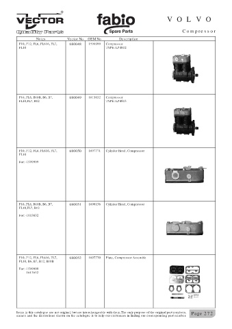 Spare parts cross-references