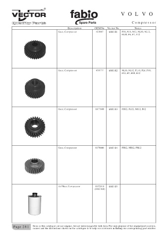 Spare parts cross-references