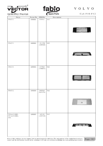 Spare parts cross-references