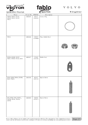 Spare parts cross-references