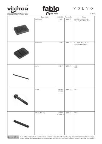 Spare parts cross-references