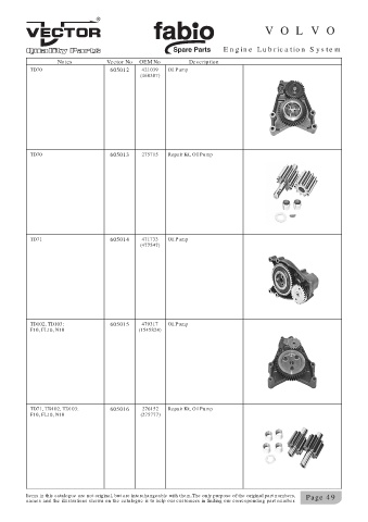 Spare parts cross-references